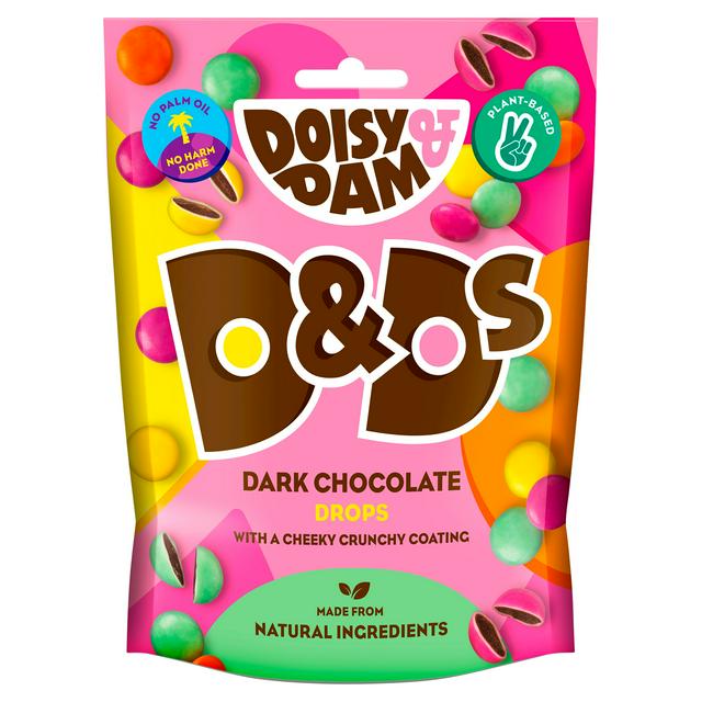 Doisy & Dam Dark Choc Drops D&D's Share Pouch 80g RRP 2.75 CLEARANCE XL 99p